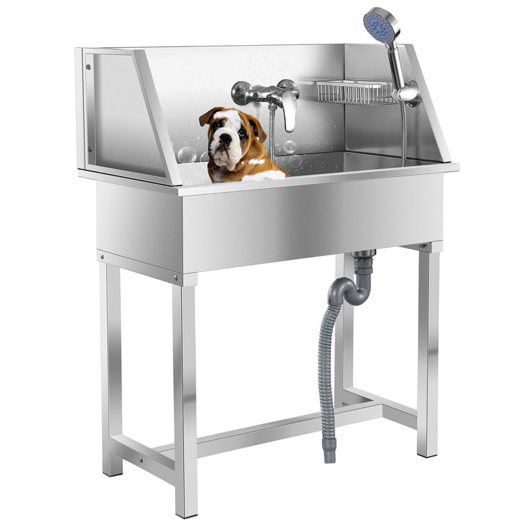 Ledel 34" Stainless Steel Dog Grooming Bath Tub Pet Dog Cat Washing